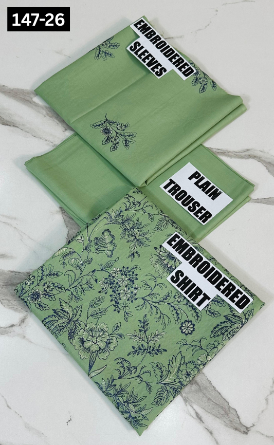 VOL 147 | DS 26 | EMBROIDERED COTTON CAMBRIC 2PC