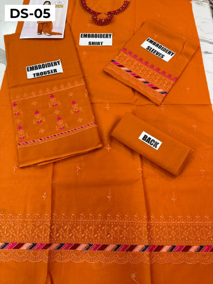 | DS 05-ORANGE | KIDS EMBROIDERED LAWN 2PC