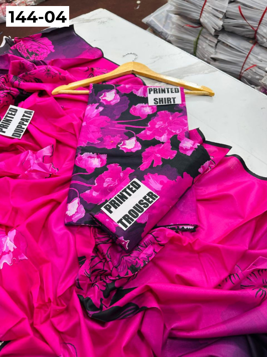 VOL 144 | DS 04 | DIGITAL PRINTED LAWN 3PC VOIL LAWN DUPATTA