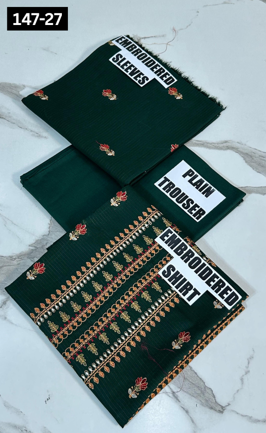 VOL 147 | DS 27 | EMBROIDERED COTTON CAMBRIC 2PC