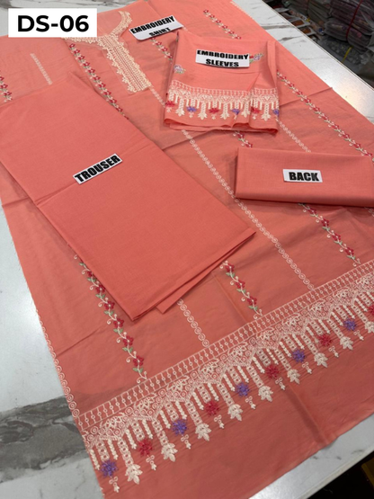 | DS 06-PEACH | KIDS EMBROIDERED LAWN 2PC
