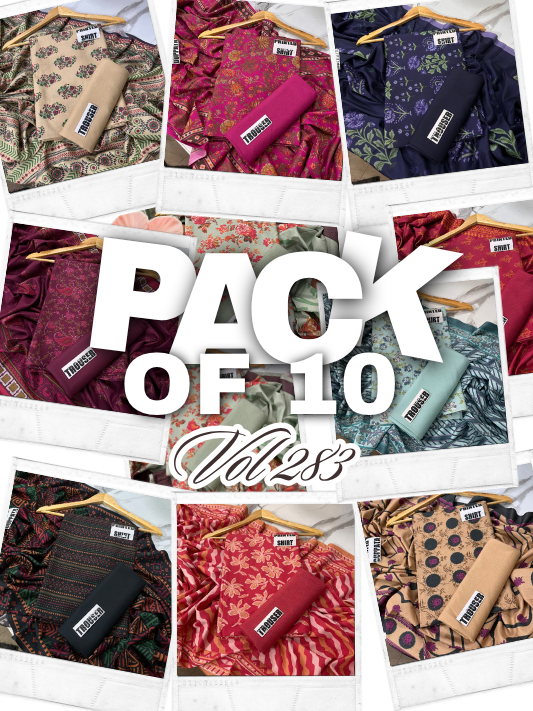 VOL 283 | PACK OF 10 |  PREMIUM DHANAK WINTER COLLECTON - DIGITAL PRINTED 3 PIECE SUIT