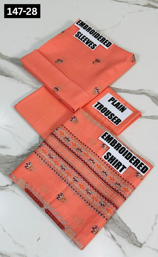 VOL 147 | DS 28 | EMBROIDERED COTTON CAMBRIC 2PC