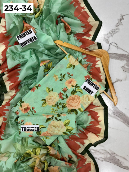 VOL 234 | DS 34 | Baroque | DIGITAL PRINTED LAWN THREE PIECES