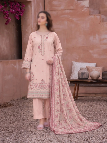 VOL 284 | 05 | SARAH BY SHANAYA | DIGITAL PRINTED 3PC CORDUROY KHADDAR SUIT | PRINTED SHIRT, TROUSER & DUPATTA