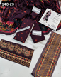 VOL 140 | DS 29 | DIGITAL PRINTED BANADORA LAWN 3PC | VOIL LAWN DUPATTA | EMBROIDERED ORAGANZA PATCHES