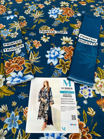 MIRHA | DS C323 | DIGITAL PRINTED LAWN 3PC