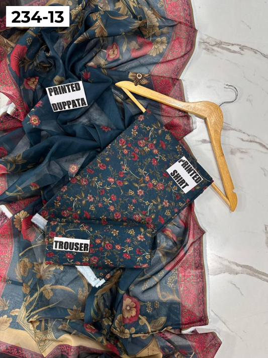 VOL 234 | DS 13 | Baroque | DIGITAL PRINTED LAWN THREE PIECES