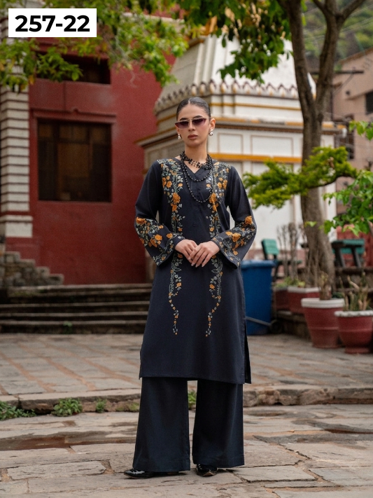VOL 257 | DS 22 | PRINTED HIT CODES LAWN 2PC | DIGITAL PRINTED LAWN SHIRT, PLAIN COTTON TROUSER