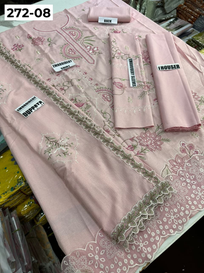 VOL 272 | DS 08 | DHANAK CHAMKI LUXURY EMBROIDERY 3PC