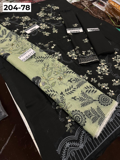 Vol 204 | DS 78 | LAWN EMBROIDERED THREE PIECE COLLECTION