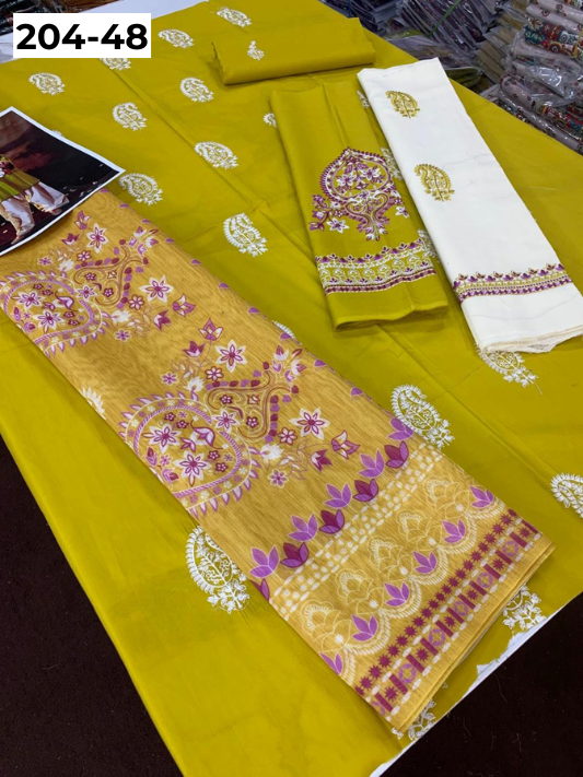 Vol 204 | DS 48 | LAWN EMBROIDERED THREE PIECE COLLECTION