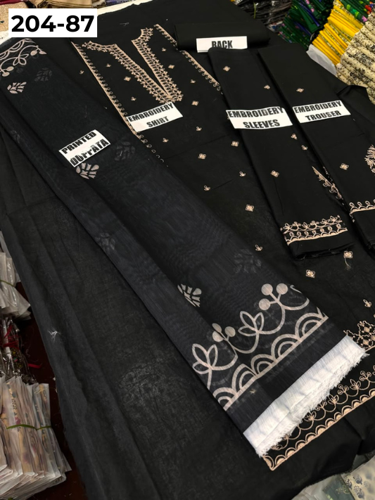 Vol 204 | DS 87 | LAWN EMBROIDERED THREE PIECE COLLECTION