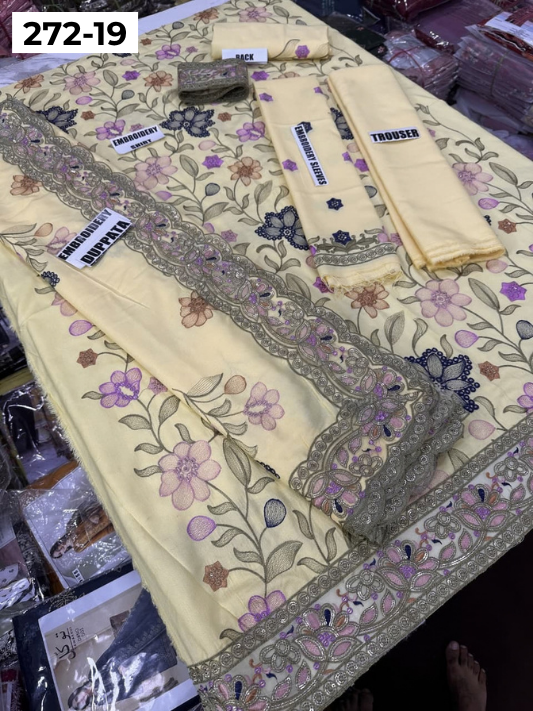 VOL 272 | DS 19 | DHANAK LUXURY EMBROIDERY 3PC