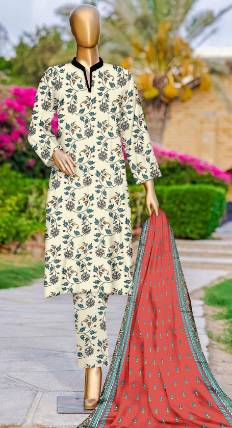 VOL 138 | DS 12 | DIGITAL PRINTED LAWN 3PC VOIL LAWN DUPATTA