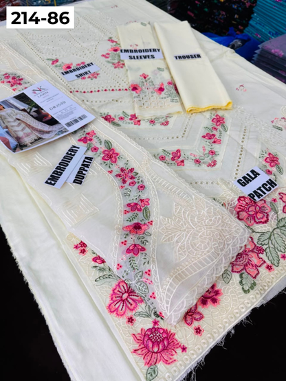 VOL 214 | DS 86 | LAWN LUXURY EMBROIDERED 3PC