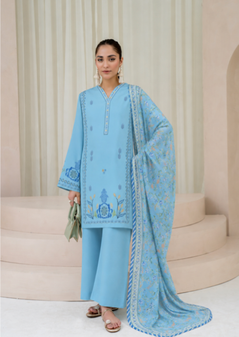 VOL 273 | DS 02 | SARAH | DIGITAL PRINTED 3PC VISCOS SHIRT, DYED TROUSER, PRINTED VISCOS DUPATTA