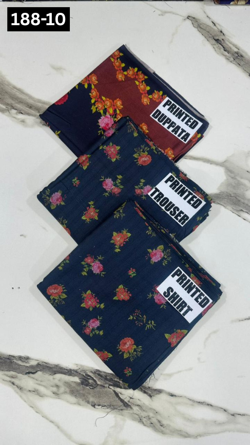 VOL 188 | DS 10 | DIGITAL PRINTED DHANAK 3PC DHANAK DUPATTA