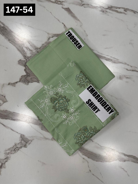 VOL 147 | DS 54 | EMBROIDERED COTTON CAMBRIC 2PC