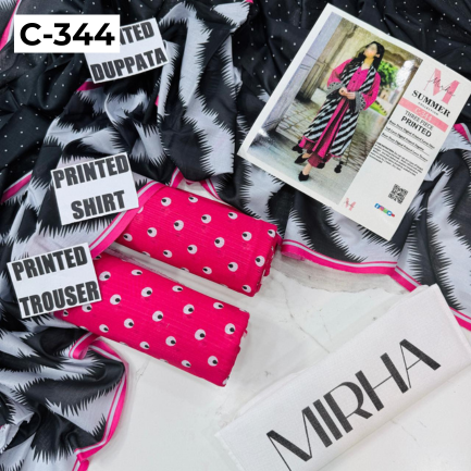 MIRHA | DS C344 | BANA DORA DIGITAL PRINTED LAWN 3PC