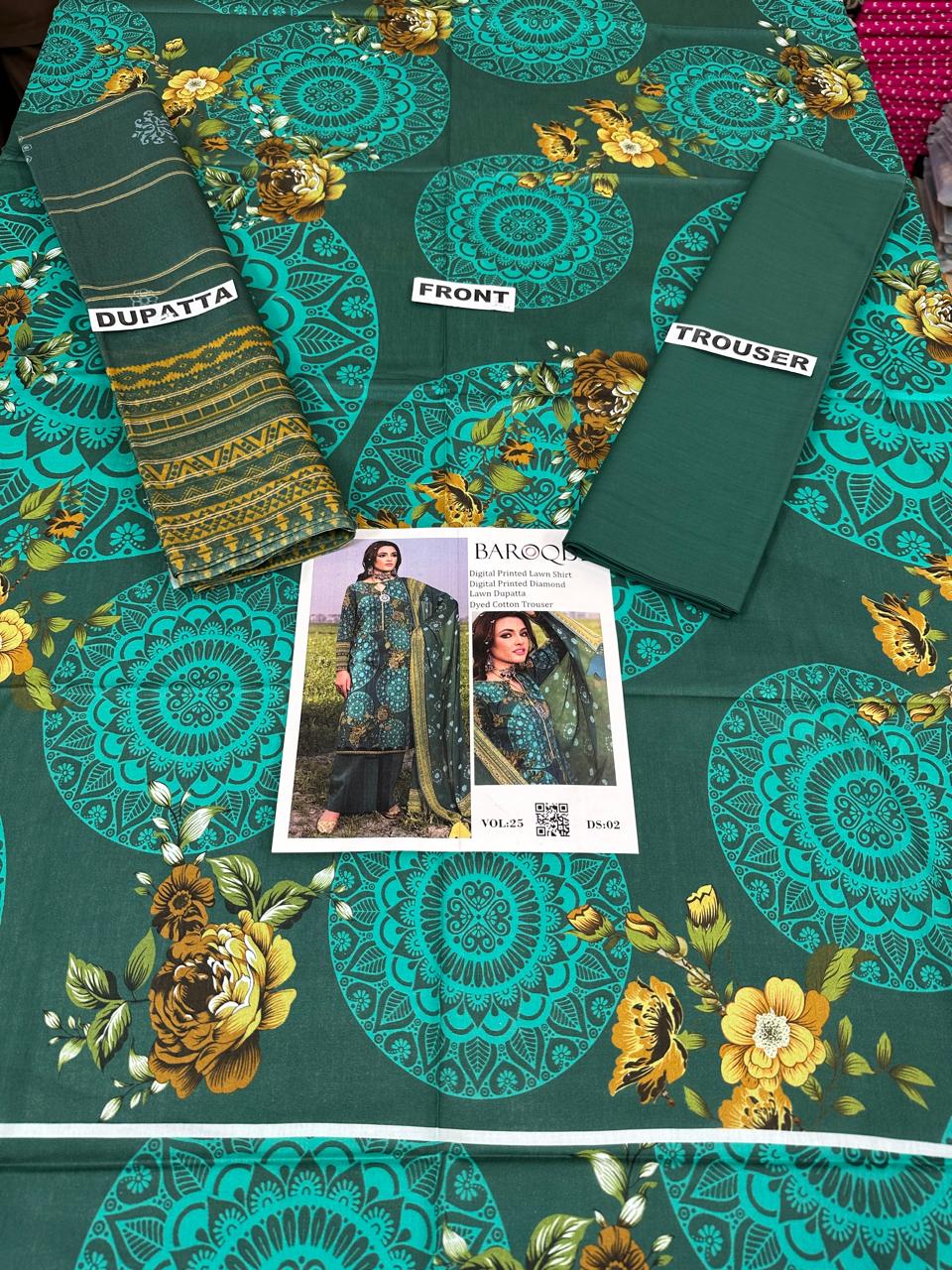 VOL 25 | DS 02 | DIGITAL PRINTED LAWN 3PC