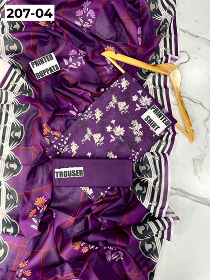 VOL 207 | DS 04 | DIGITAL PRINTED LAWN 3PC LAWN DUPATTA