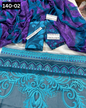 VOL 140 | DS 02 | DIGITAL PRINTED BANADORA LAWN 3PC | VOIL LAWN DUPATTA | EMBROIDERED ORAGANZA PATCHES