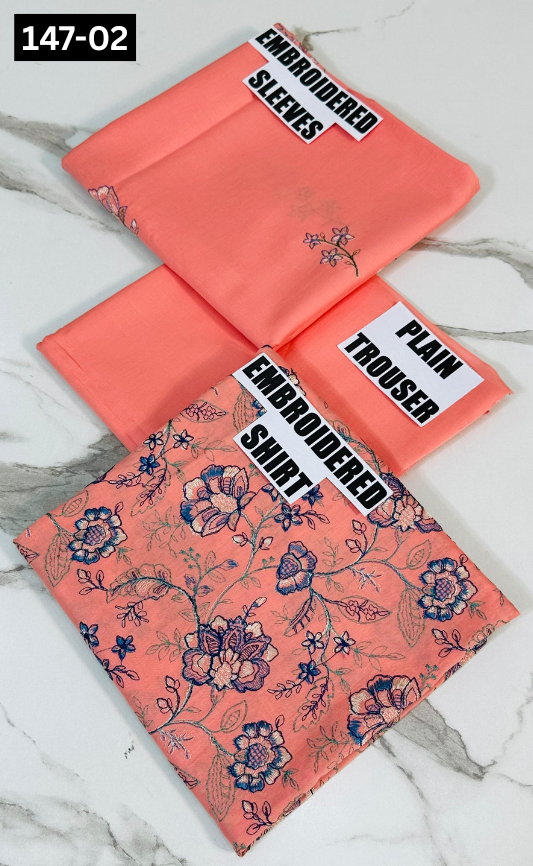 VOL 147 | DS 02 | EMBROIDERED COTTON CAMBRIC 2PC