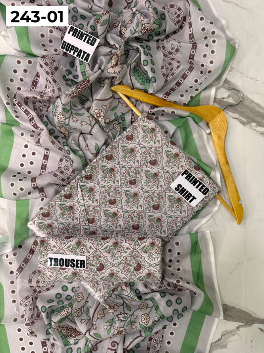 VOL 243 | DS 01 | AlKaram | DIGITAL PRINTED LAWN THREE PIECES