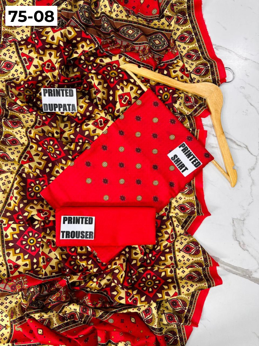 VOL 75 | DS 08 | DIGITAL PRINTED LAWN 3PC LAWN DUPATTA