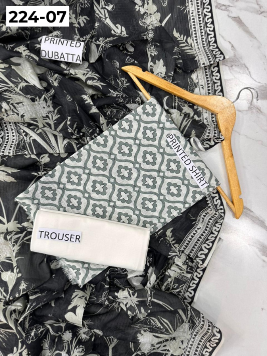 VOL 224 | DS 07 | Alkaram Studio LAWN |  DIGITAL PRINTED BANADORA LAWN SHIRT PLAIN TROUSER TANADORA LAWN DUPATTA