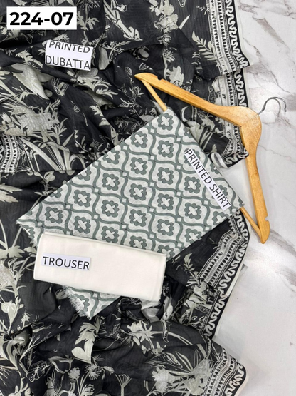 VOL 224 | DS 07 | Alkaram Studio LAWN |  DIGITAL PRINTED BANADORA LAWN SHIRT PLAIN TROUSER TANADORA LAWN DUPATTA
