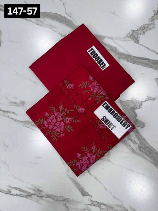 VOL 147 | DS 57 | EMBROIDERED COTTON CAMBRIC 2PC