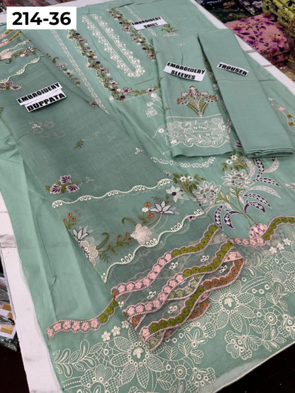 VOL 214 | DS 36 | LAWN LUXURY EMBROIDERED 3PC