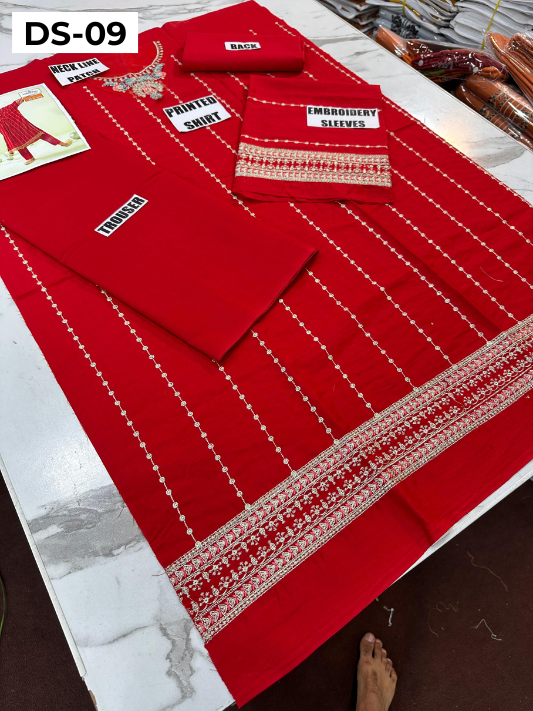 | DS 09-RED | KIDS EMBROIDERED LAWN 2PC