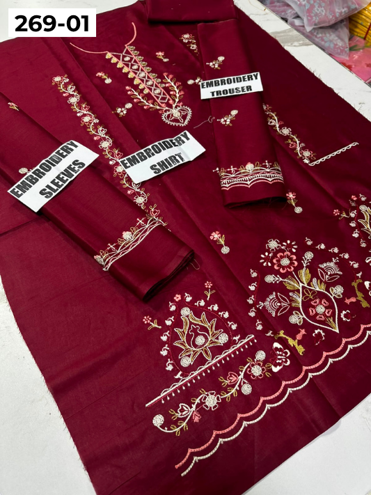 Vol-269 | DS 01 | KIDS EMBROIDERED LAWN 2PC