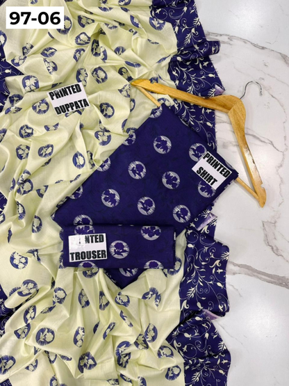 VOL 97 | DS 06 | DIGITAL PRINTED LAWN 3PC LAWN DUPATTA