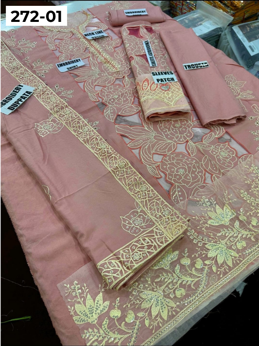VOL 272 | DS 01 | DHANAK LUXURY EMBROIDERY 3PC