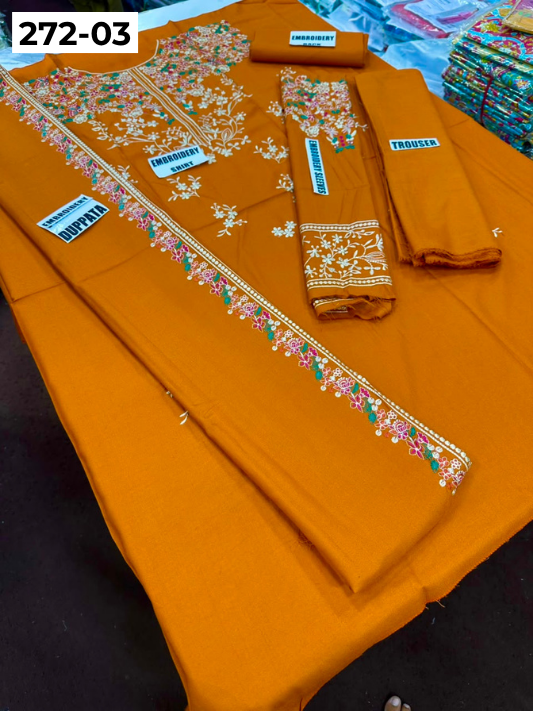 VOL 272 | DS 03 | DHANAK LUXURY EMBROIDERY 3PC