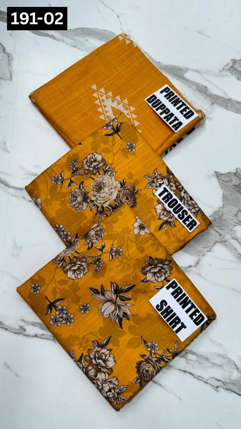 VOL 191 | DS 02 | DIGITAL PRINTED DHANAK 3PC DHANAK DUPATTA