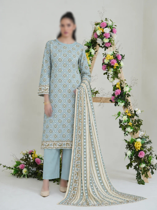 VOL 287 | 02 | NOORIA BY SHANAYA | DIGITAL PRINTED 3PC CORDUROY KHADDAR SUIT | PRINTED SHIRT, TROUSER & DUPATTA