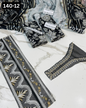 VOL 140 | DS 12 | DIGITAL PRINTED BANADORA LAWN 3PC | VOIL LAWN DUPATTA | EMBROIDERED ORAGANZA PATCHES