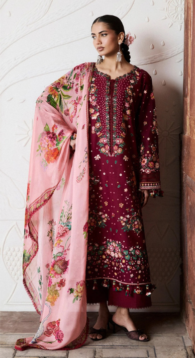 Vol 204 | DS 92 | LAWN EMBROIDERED THREE PIECE COLLECTION