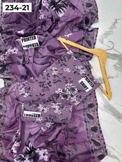 VOL 234 | DS 21 | Baroque | DIGITAL PRINTED LAWN THREE PIECES