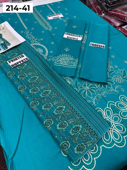 VOL 214 | DS 41 | LAWN LUXURY EMBROIDERED 3PC
