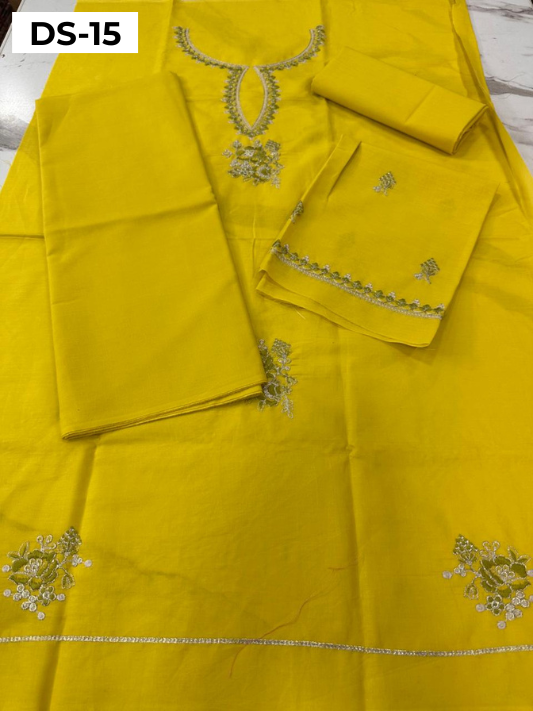 | DS 15-YELLOW | KIDS EMBROIDERED LAWN 2PC