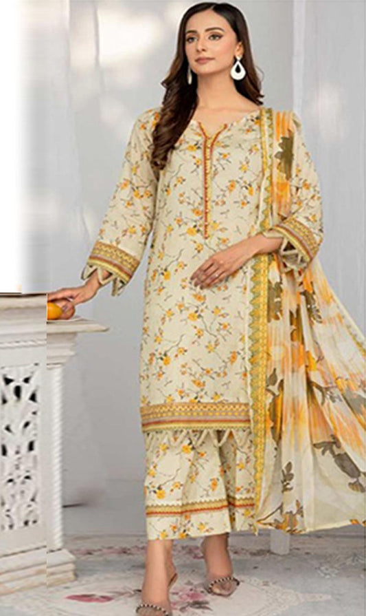 KHAADI LAWN 3pc VOIL DOPATA V74 D2