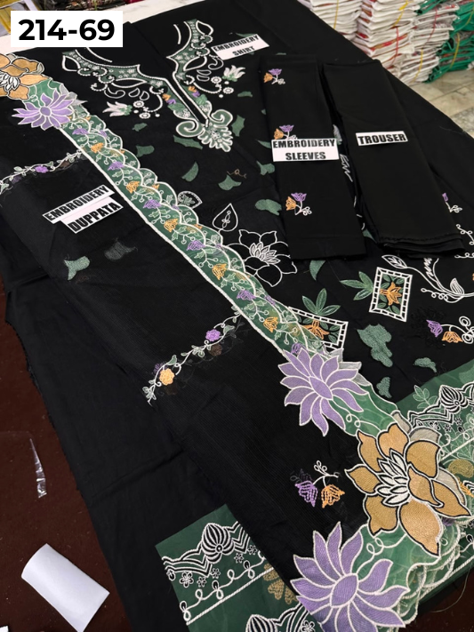 VOL 214 | DS 69 | LAWN LUXURY EMBROIDERED 3PC
