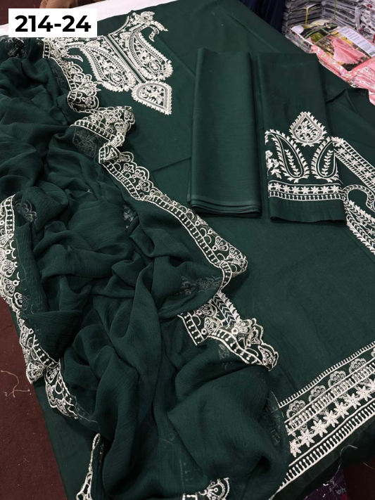 VOL 214 | DS 24 | LAWN LUXURY EMBROIDERED 3PC