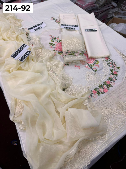 VOL 214 | DS 92 | LAWN LUXURY EMBROIDERED 3PC